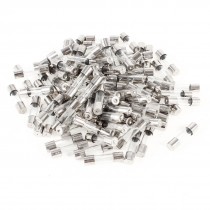 100 Pcs 250V 2A Electronic Fast Blow 5mm Dia 20mm Length Glass Fuse Tube