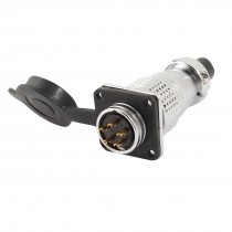 Dustproof Flange Mounting 5 Pin 20mm Aviation Plug Connector AC 250V 5A