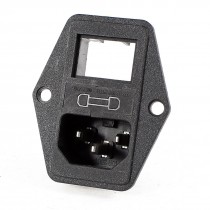 IEC320 C14 Male Power Socket Fuse Holder w Switch for Rice Cooker