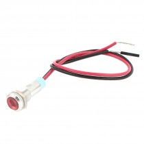 14.5cm Long Wire Cables Water Heater Red Indicator Signal Lamp Light DC 24V