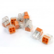 10Pcs 0.75-2.5mm2 1.5-2.5mm2 4 Way Push in Wire Quick Connector AC 250V 24A
