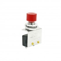 8mm Thread Dia Momentary 1 NO Red Cap Push Button Switch AC 250V 3A