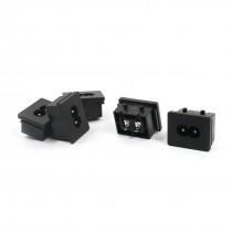 AC 250V 10A IEC320 C8 Inlet Power Supply Adapter Converter 5Pcs
