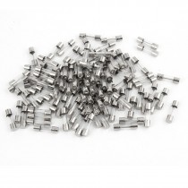 100pcs Electric Equipment 5mm x 20mm Silver Tone Clear Glass Tube Fuses 15A 250V