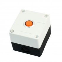 12V Orange Pilot Lamp SPDT 5-Pin Momentary Action Push Button Switch Box