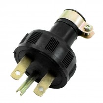 AC 250V 15A 3 Pins 10mm Dia Cable End Screw Lock Generator Plug Socket