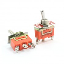 2 Pcs Faceplate Mount On-On Self Lock 3 Pins SPDT Toggle Switch 15A 250VAC