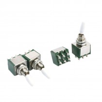 Spare Parts DPDT 2 Position 6 Pin Toggle Switch AC 250V 2A Green 4pcs