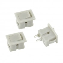 3 Pcs 2 Pin On-off Type SPST Flush Mounted Fan Rocker Switch 250VAC 1A