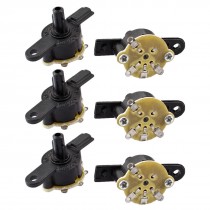 6pcs AC 250V 1A Electric Wall Ceiling Fan Speed Control Switch Black