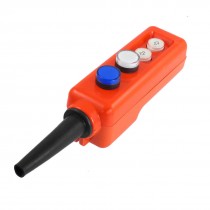Blue White LED Lamp Up-down Control Station Hoist Pushbutton Switch AC 220V