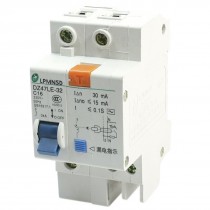 AC230V 16A DZ47LE-1P Rail Mounting Overload Proetction Circuit Breaker