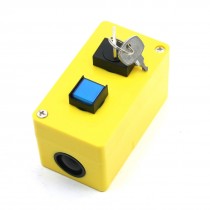 SPDT Black Rotary Switch + Blue Pilot Latching Push Button Station 5A 250VAC