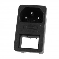 AC 250V IEC320 C14 Male Plug Electric Rice Cooker Power Socket w Fuse Holder