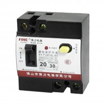 AC 220V 20A 2 Pole 2P On/Off Switch Earth Leakage Circuit Breaker FLM18L-60