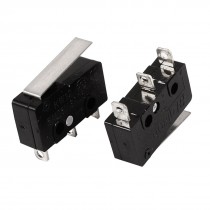 2 Pcs Micro Limit Switch Straight Hinge Lever Miniature Snap Action LOT