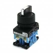 DPST 3 Position AC 250V 6A Rotary Self Locking Push Button Switch