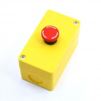Rewirable DPDT Mushroom Head Latching Emergency Stop Station 5A 250VAC