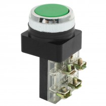 Green Flat Cap Pushbutton Momentary NO NC Push Button Switch AC 250V 6A