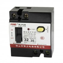 AC 220V 32A 2 Pole 2P On/Off Switch Earth Leakage Circuit Breaker FLM18L-60