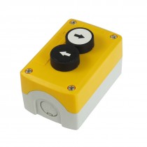 240V 3A SPST NO Momentary Arrow Black White Flat Push Button Switch Station