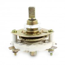 White Ceramic 2P3T 2 Pole 3 Throw Band Channel Rotary Switch Selector