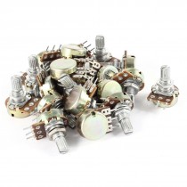 AC 220V 1M Ohm Top Adjustment Single Turn Rotary Taper Potentiometers 20 Pieces