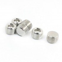 6 Pcs 1/4PT Thread Internal Hex Head Air Pneumatic Pipe Fittings Socket Plugs