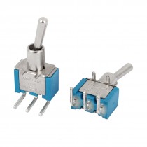 2 Pcs AC 250V 3A 90 Degree Pin On/On 2 Position SPDT Toggle Switch