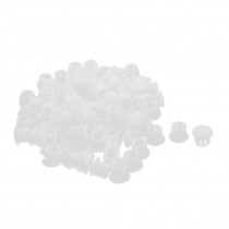 SKT-10 9.5mm Round White Snap in Mounting Locking Hole Plug Harness 100 Pcs
