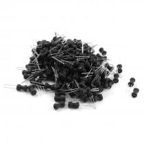 200Pcs 6.8uH 1.2A 6x10mm 10% Tolerance Shielded Radial Lead Inductor Black