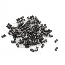 100Pcs 10mH 60mA 4x6mm 10% Tolerance Radial Lead Inductor Black