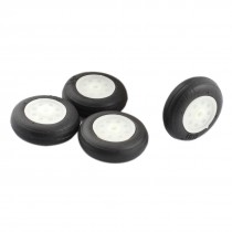 4Pcs 1" Dia 0.33" Thickness Black RC Airplane Model Wheel Tire Tyre