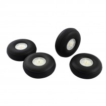 4Pcs 2.5" Dia 22mm Thickness Black RC Airplane Model Wheel Tire Tyre