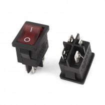 2 Pcs 4Pin DPST ON-OFF Snap in Panel Rocker Switch AC 6A/250V 10A/125V