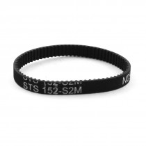 S2M-152 76 Teeth 6mm Width Black Rubber Cogged Industrial Timing Belt