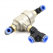 T Shape 8mm 6mm Hole Dia PL6-02 Quick Connector Joint Pipe Water Valve