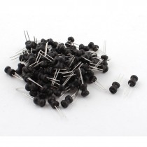100Pcs 330uH 400mA 6x8mm 10% Tolerance Shielded Radial Lead Inductor Black