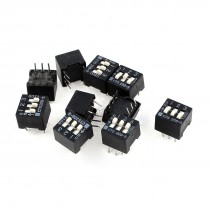 10 Pcs 6 Pins 3 Positions Way Sliding Type Switches 2.54mm Pitch Black
