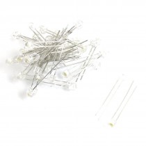 40 Pcs 3V White LED 5mm Round Head Light Emitting Diodes