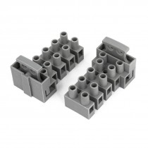 400V 10A 2 Rows 5 Position Terminal Block Barrier Strip Cable Connector 2pcs