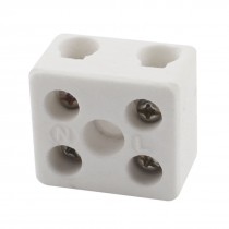 Connector Porcelain Ceramic Terminal Block 2 Way 5 Hole AC 250V 600C