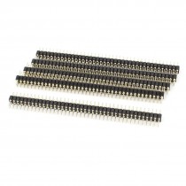 5 x Double Row 2x40Pin 2.54mm Round Male Pin Header Connectors