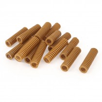 15mm x 9mm x 60mm Tubular Section Mold Mould Die Spring Yellow 16 Pcs