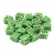 20 Pcs 3.96mm Pitch 2Pin Pluggable Type PCB Screw Terminal Block Connector Green