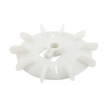 Replacement White Plastic Inner Dia 20cm Ten Impeller Motor Fan Blade