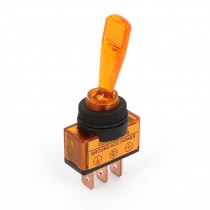 Orange Universal LED Toggle Switch 3 Pin DC 12V SPST for Car Boat Marine