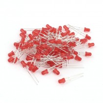 100 x Round 3mm Head LED Red Light Emitting Diodes