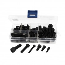 RC Airplane Aircraft Black Metal Hexagonal Socket Cap Head Screw Set 55 Pcs