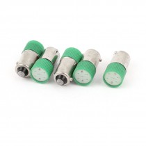 5 Pcs 10mm Round Head Green LED Bulb Light Signal Indicator Lamp AC 220V/240V 3A